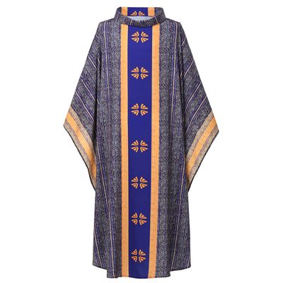 BLESSUME Priest Liturgical Chasuble Father Mass Vestments Robe (Purple)