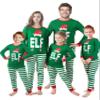 Family Feeling Baby Infant Holiday Christmas Elf Matching Family Long Sleeves Pajamas Set Green Size 12-18 Monthes view 1