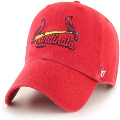 '47 MLB Cooperstown Clean Up Adjustable Hat, Adult (St Louis Cardinals Red Cooperstown), One Size