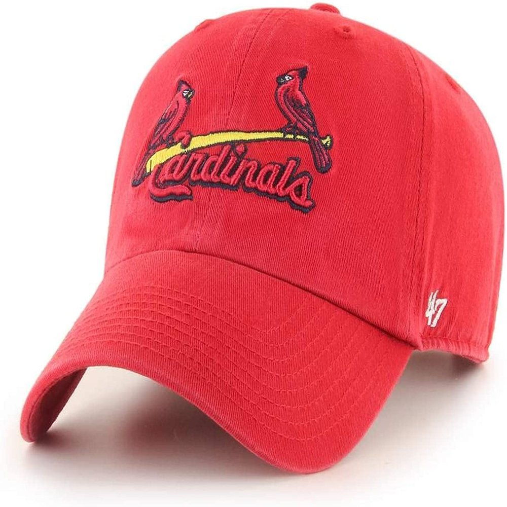 '47 MLB Cooperstown Clean Up Adjustable Hat, Adult (St Louis Cardinals Red Cooperstown), One Size
