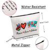 JXGZSO Funny Lottery Bag Mexican Storage Bag Lottery Gift Peace Love Loteria Canvas Bag With Zipper Lottery Themed Gifts view 2