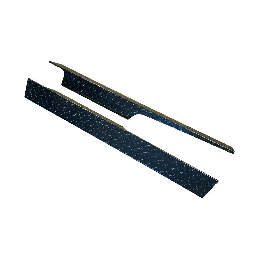 Hardcore Parts SGC Black Aluminum Diamond Plate Rocker Panel for EZGO RXV Golf Cart (Set of 2)