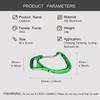 CRAZY SHARK Fishing Aluminum Alloy Carabiner Keychain Outdoor Camping Climbing Snap Clip Lock Buckle Hook Fishing Tool (Green-5pcs) view 2