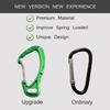 CRAZY SHARK Fishing Aluminum Alloy Carabiner Keychain Outdoor Camping Climbing Snap Clip Lock Buckle Hook Fishing Tool (Green-5pcs) view 3