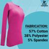 ACTIVE UNIFORMS Women's Under Scrub Tee Crew Neck Long Sleeve T-Shirt (Hot Pink, 4X-Large) view 3
