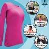 ACTIVE UNIFORMS Women's Under Scrub Tee Crew Neck Long Sleeve T-Shirt (Hot Pink, 4X-Large) view 4
