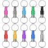 Funrous 10 Packs Detachable Keychain Quick Release Pull Apart Key Ring with 2 Split Rings for Bag Purse Belt (Multicolor) view 1