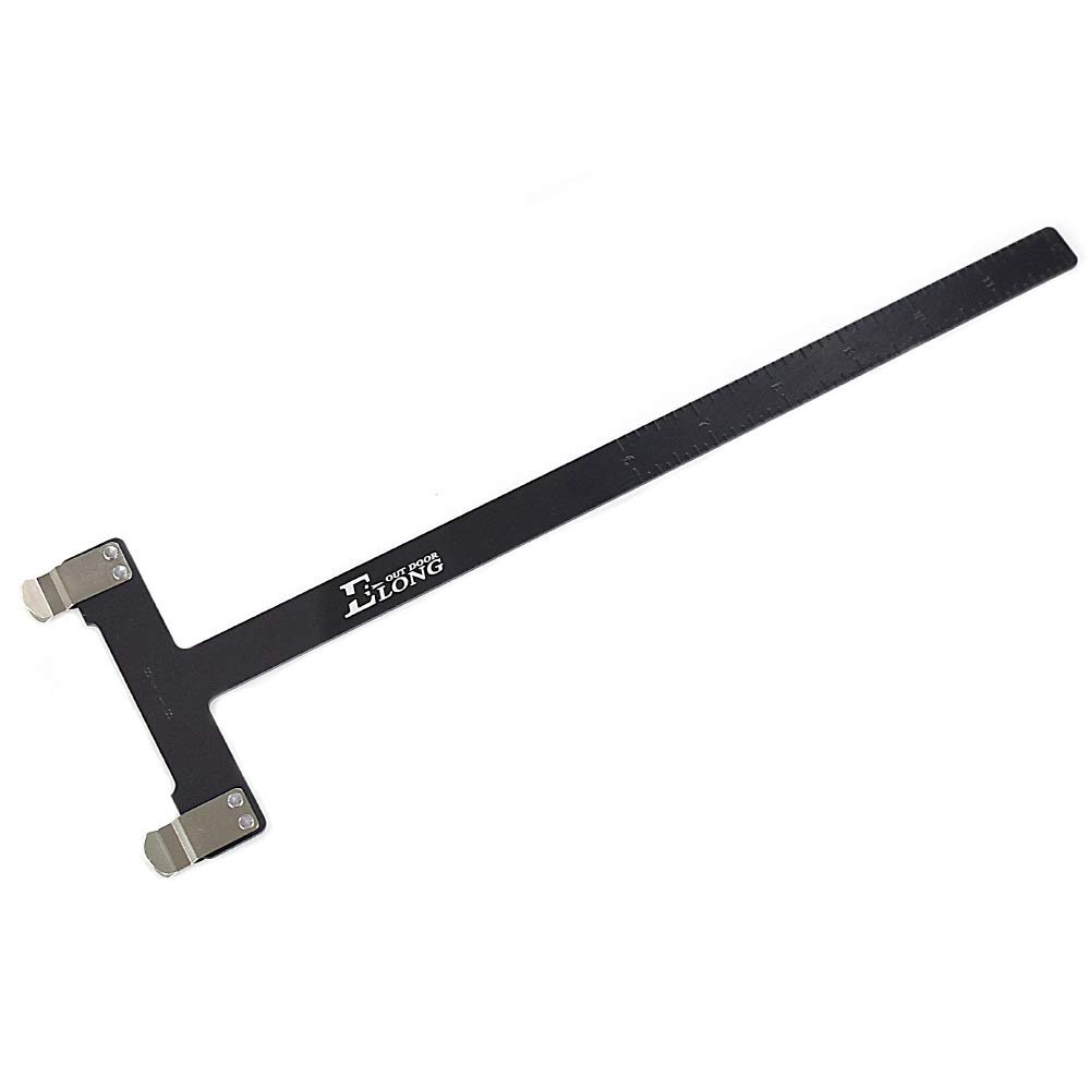 SZEO T Square Bow Ruler 12 Inches Archery Bow Square T Shape Measurement Tool for Recurve Bow and Compound Bow Black (Pack of 1)