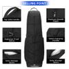 TurnWay Foldable Padded Golf Travel Bag, Heavy Duty 900D Polyester Waterproof Bag Cart Bag with Wheels, Soft-Sided Spacial Size for Golf Gear Transportation(Black) view 2