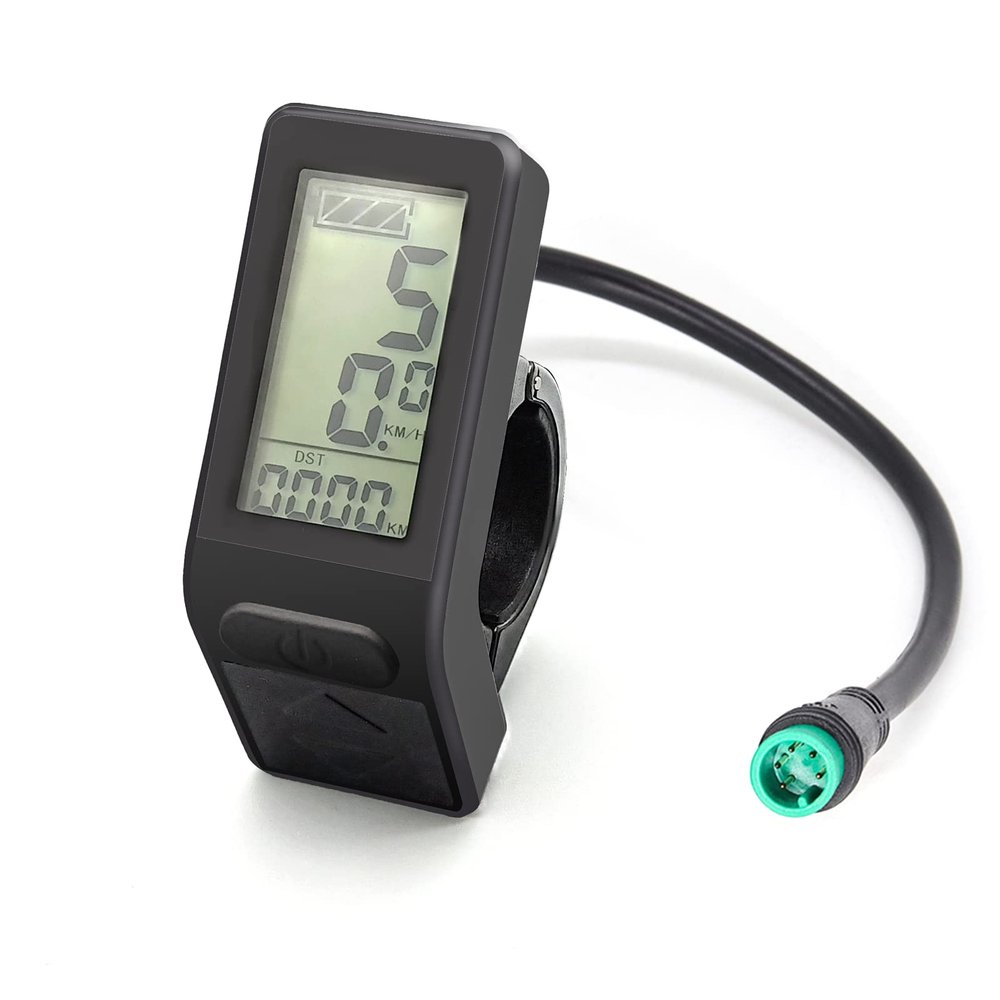 Ebike LCD Display Mini Meter KT-LCD4 Display Compatible 24V 36V 48V 52VKT Controller Electric Bike Conversion Kit (LCD4 Waterproof Plug)