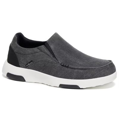 OrthoComfoot Men's Orthopedic Casual Walking Shoes, Ankle Pain Slip-On Shoes for High Arch, Comfortable Plantar Fasciitis Sneakers for Flat Feet Black Size 9