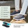 OrthoComfoot Men's Orthopedic Casual Walking Shoes, Ankle Pain Slip-On Shoes for High Arch, Comfortable Plantar Fasciitis Sneakers for Flat Feet Black Size 9 view 4