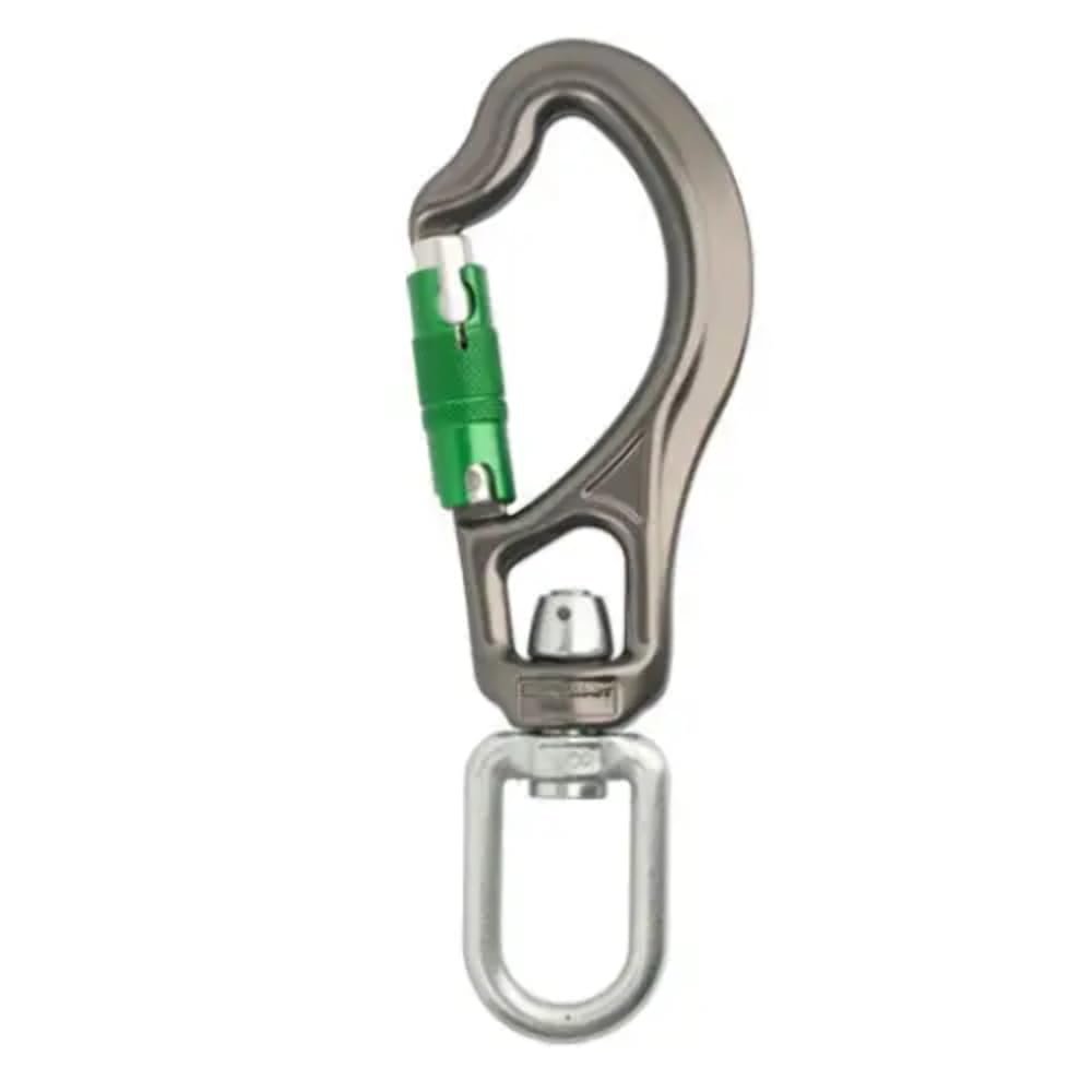DMM Sidewinder Carabiner ( Locksafe ) Titanium/Green A98K71