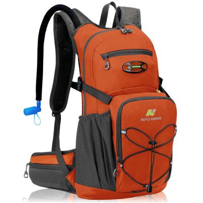 N NEVO RHINO Hydration Backpack, 18L Multipurpose Hiking Backpack with 3L Water Bladder, Water Backpack Insulated Hydration Pack Ideal for Hiking and Cycling