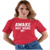 Go All Out XX-Large Red Adult Awake Not Woke American Flag Conservative T-Shirt view 3