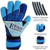 EFAH SPORTS Soccer Goalkeeper Gloves for Kids Boys Children Youth Football Goalie Gloves with Fingersave and Double Wrist Protection Strong Grip Palms (Size 6 Suitable for 13 to 15 Years Old, Blue) view 2