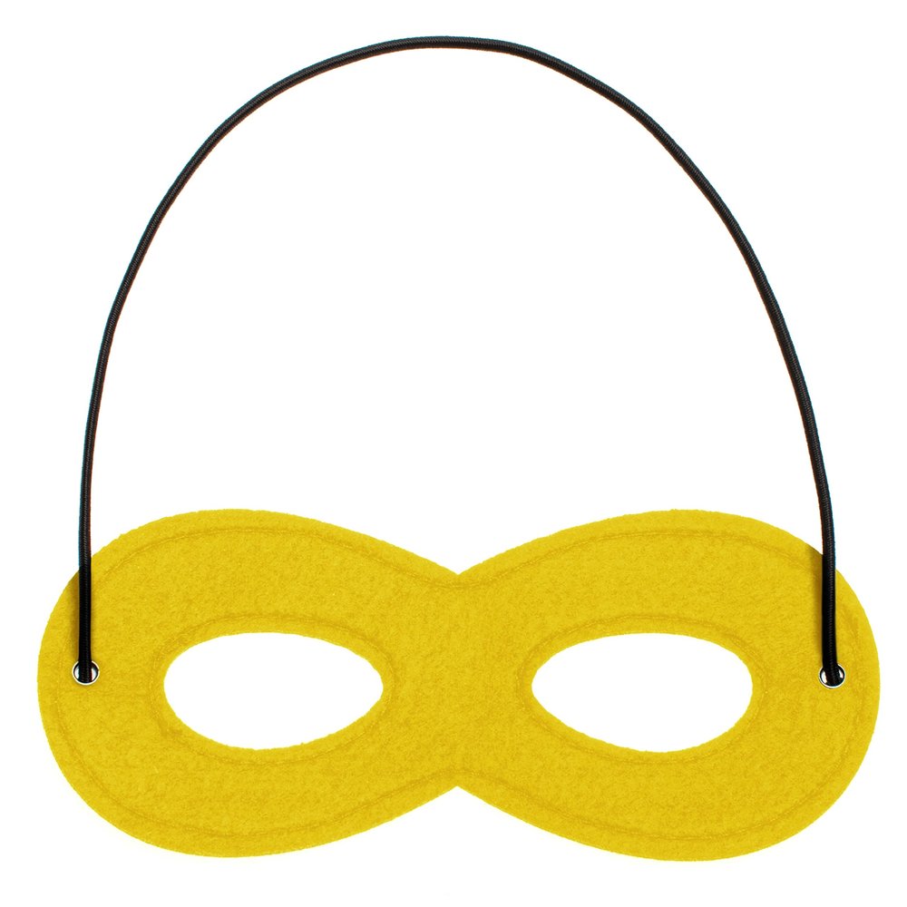 Cute Black Super Hero Eye Masks for Little Boys Kids Party Cosplay Halloween Accessory Yellow