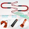 Bungee Dock Line, Mooring Rope, Marine Anchor Line - Accessory for Docking Pontoon Boat, Seadoo, Bass Boat, Jet Ski, Kayak, Watercraft, WaveRunner (Red) 4-5.5FT view 3