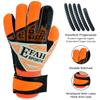 EFAH SPORTS Soccer Goalkeeper Gloves for Kids Boys Children Youth Football Goalie Gloves with Fingersave and Double Wrist Protection Strong Grip Palms (Size 5 Suitable for 9 to 12 Years Old, Orange) view 2