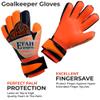 EFAH SPORTS Soccer Goalkeeper Gloves for Kids Boys Children Youth Football Goalie Gloves with Fingersave and Double Wrist Protection Strong Grip Palms (Size 5 Suitable for 9 to 12 Years Old, Orange) view 3