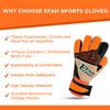 EFAH SPORTS Soccer Goalkeeper Gloves for Kids Boys Children Youth Football Goalie Gloves with Fingersave and Double Wrist Protection Strong Grip Palms (Size 5 Suitable for 9 to 12 Years Old, Orange) view 4