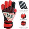 EFAH SPORTS Soccer Goalkeeper Gloves for Kids Boys Children Youth Football Goalie Gloves with Fingersave and Double Wrist Protection Strong Grip Palms (Size 4 Suitable for 6 to 9 Years Old, Red) view 2