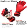 EFAH SPORTS Soccer Goalkeeper Gloves for Kids Boys Children Youth Football Goalie Gloves with Fingersave and Double Wrist Protection Strong Grip Palms (Size 4 Suitable for 6 to 9 Years Old, Red) view 3