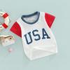 Baby Boys Short Sleeve Romper T-Shirt Tops USA Print Casual Tee Shirts Blouse Summer Clothes (2T, Big Brother) view 2