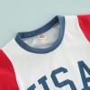 Baby Boys Short Sleeve Romper T-Shirt Tops USA Print Casual Tee Shirts Blouse Summer Clothes (2T, Big Brother) view 3