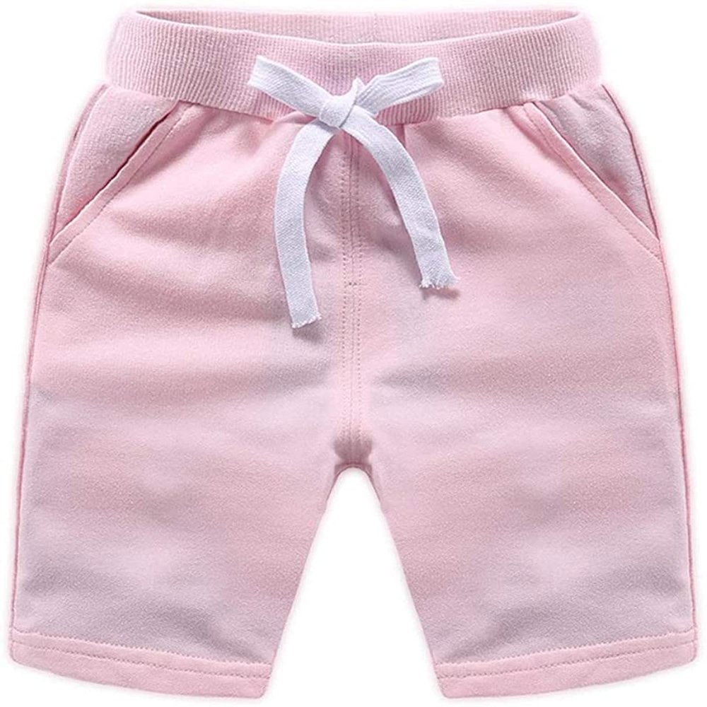 EISHOW Baby Toddler Summer Shorts, Kids Solid Cotton Knee Length Jogger Sport Shorts Casual Elastic Waist Harem Pants
