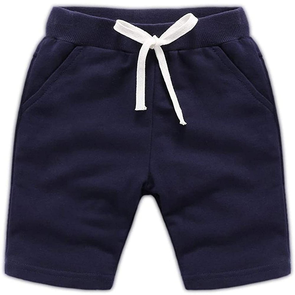 EISHOW Baby Toddler Summer Shorts, Kids Solid Cotton Knee Length Jogger Sport Shorts Casual Elastic Waist Harem Pants