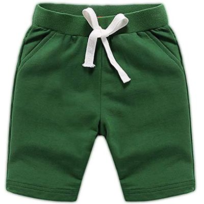 EISHOW Baby Toddler Summer Shorts, Kids Solid Cotton Knee Length Jogger Sport Shorts Casual Elastic Waist Harem Pants