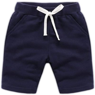 EISHOW Baby Toddler Summer Shorts, Kids Solid Cotton Knee Length Jogger Sport Shorts Casual Elastic Waist Harem Pants