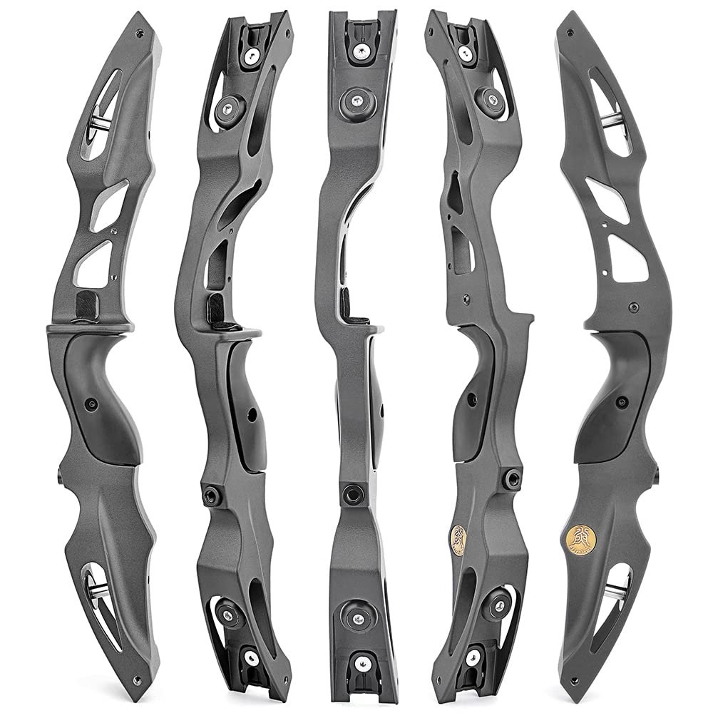 HNZMDY 19 Inch ILF Bow Riser Aluminum Alloy American Hunting Bow Riser Takedown Recurve Bow Handle Right Handed for Archery Bow Targeting