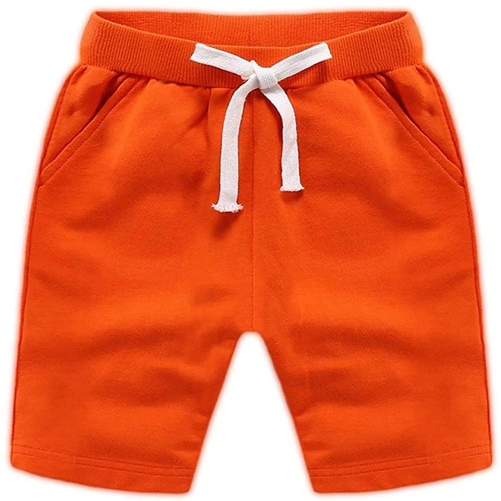 EISHOW Baby Toddler Summer Shorts, Kids Solid Cotton Knee Length Jogger Sport Shorts Casual Elastic Waist Harem Pants