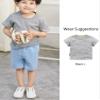 EISHOW Baby Toddler Summer Shorts, Kids Solid Cotton Knee Length Jogger Sport Shorts Casual Elastic Waist Harem Pants view 3
