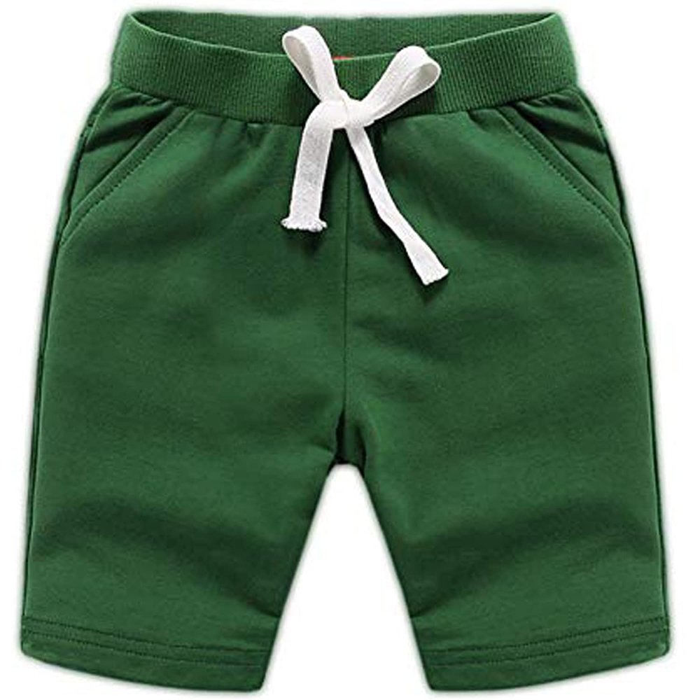 EISHOW Baby Toddler Summer Shorts, Kids Solid Cotton Knee Length Jogger Sport Shorts Casual Elastic Waist Harem Pants