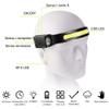 Asotagi LED Headlamp Rechargeable Bright Headlamp with Motion Sensor COB Headlight Flashlight with White Red White Blue Lights for Running Fishing Camping view 2