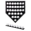 Baseball Display Frame Case Baseball Shadow Box Wall Cabinet Baseball Holders for 30 Balls Display with Lockable Anti Fade UV Protection Acrylic Door for Homerun and Collector Autograph Balls, Black view 1