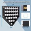 Baseball Display Frame Case Baseball Shadow Box Wall Cabinet Baseball Holders for 30 Balls Display with Lockable Anti Fade UV Protection Acrylic Door for Homerun and Collector Autograph Balls, Black view 2