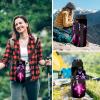 AUPET Water Bottle Sling Bag Sleeve Holder Carrier 25/32/40/64 oz,Insulated Crossbody Water Bottle Case Cover with Strap and Pockets for Men/Women Walking Hiking Camping (40oz, nice butterlies) view 3