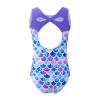 CHICTRY Kids Girls Floral Printed Cutout Back One Piece Gymnastics Leotard Ballet/Swim Shirts Fish Scales 14 Years view 1