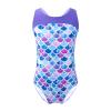 CHICTRY Kids Girls Floral Printed Cutout Back One Piece Gymnastics Leotard Ballet/Swim Shirts Fish Scales 14 Years view 2