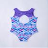 CHICTRY Kids Girls Floral Printed Cutout Back One Piece Gymnastics Leotard Ballet/Swim Shirts Fish Scales 14 Years view 3