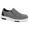 OrthoComfoot Men's Orthopedic Canvas Slip-On, Plantar Fasciitis Flat Feet Heel Pain Relief Loafers, Cushioned Walking Shoes for Shop Black Grey Size 10.5 view 1