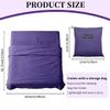 MongByYa Sleeping Bag Liner Lightweight Compact Sleeping Bag Sack Portable Clean Travel Sheet Camping Sleep Sheet for Backpacking Hotel Hiking (Grey Blue, 82.7" X 63) view 3