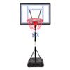 LDQS Basketball Hoop Backboard Stand System Portable Removeable Basketball Hoop & Goals Outdoor/Indoor Poolside Hoop Adjustable Height 1.15m-1.35m Basketball Set, Clear Backboard Black Stand view 1