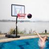 LDQS Basketball Hoop Backboard Stand System Portable Removeable Basketball Hoop & Goals Outdoor/Indoor Poolside Hoop Adjustable Height 1.15m-1.35m Basketball Set, Clear Backboard Black Stand view 3