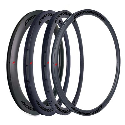 700C 25mm Width 25/38/45/50/55mm Hight Asymmetric Tubular/Tubeless Road Bike Carbon Rim Lightweight UD/3K/12K