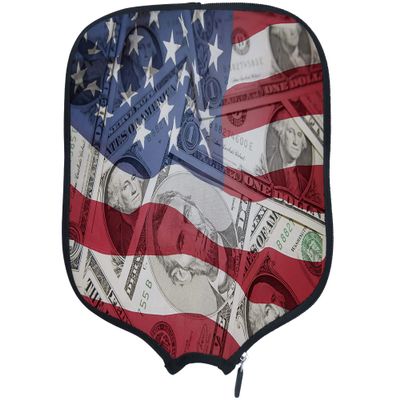 DUNHUANG American Flag Padded Pickleballs Protection Paddles Cover Personalized Cover Paddles Case Rackets Cover Holder Sleeve Case Protector, Fits Most Paddles, Rackets,081